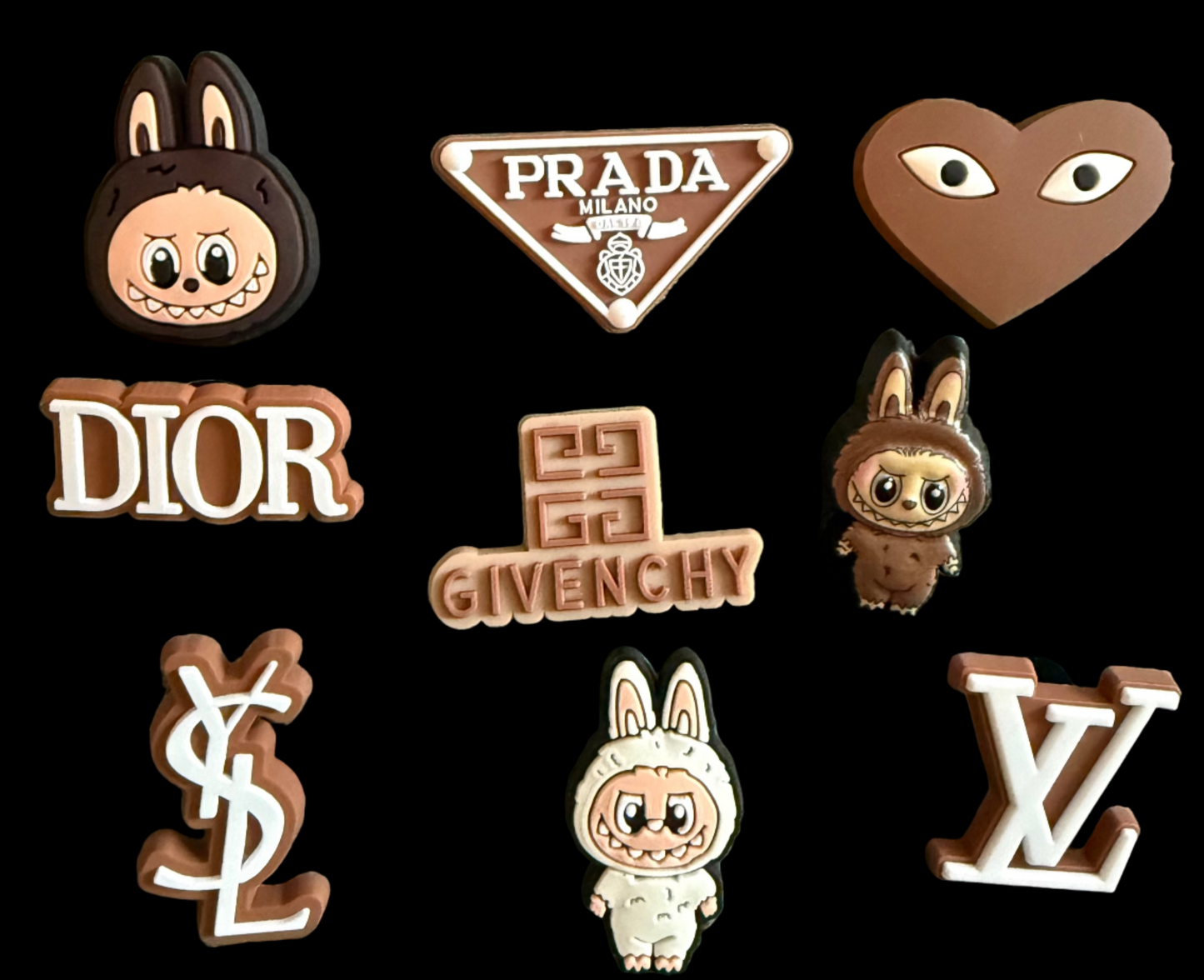 BROWN CROC CHARMS